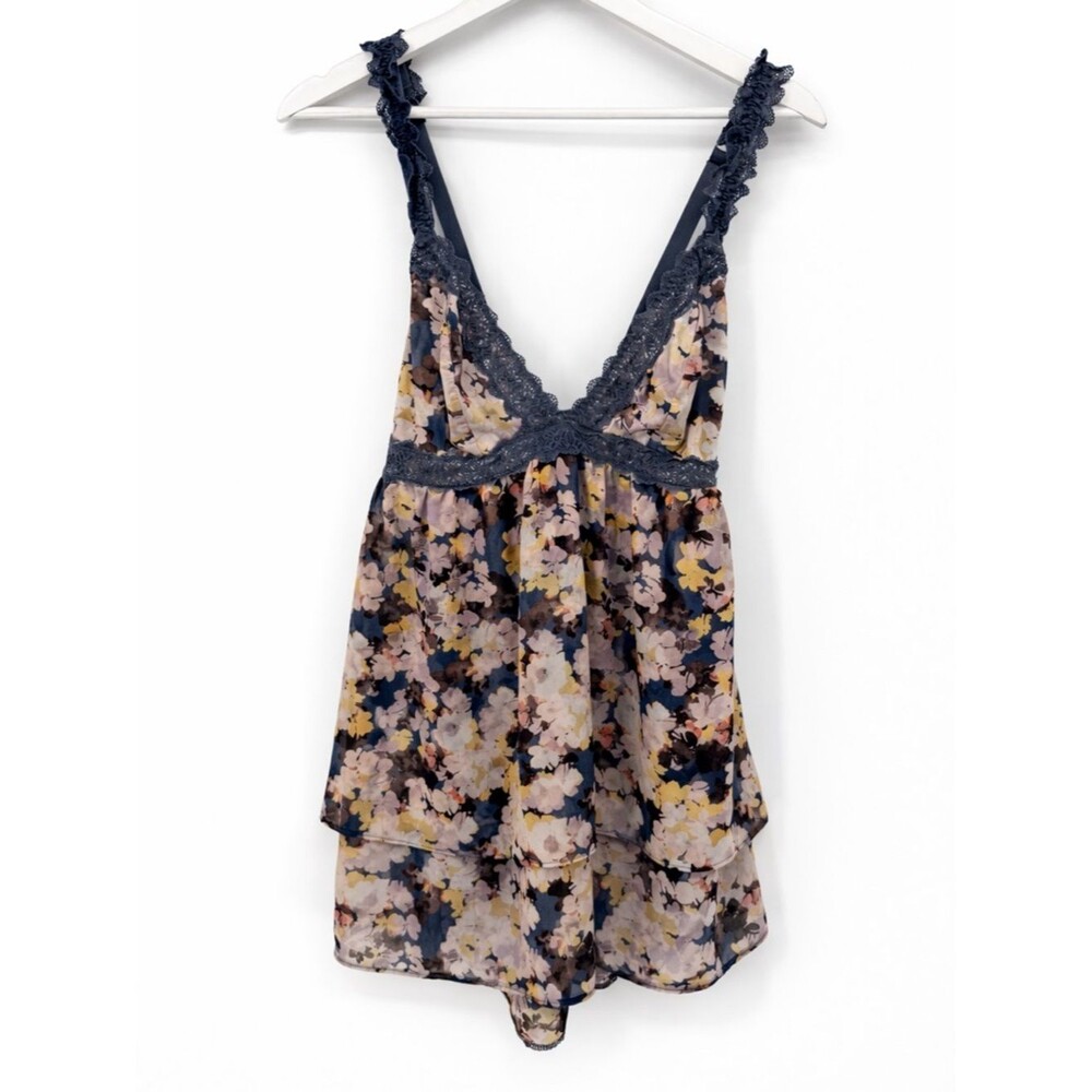 Torrid Floral Lingerie Mini Dress Babydoll Lace Size 0 (Large/12) Tiered